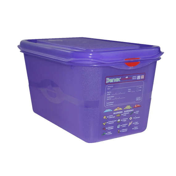 Professional airtight food container Gastronox allergen 1/3 H150 capacity of 6 Lt. FAMESA- DENOX