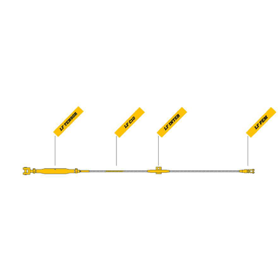 Línea de vida permanente horizontal para 2 usuarios simultáneamente IRUDEK acabado KIT LIFELINE 2000-2