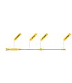 Linha de vida horizontal para 2 usuários simultaneamente IRUDEK terminou KIT LIFELINE 2000-2