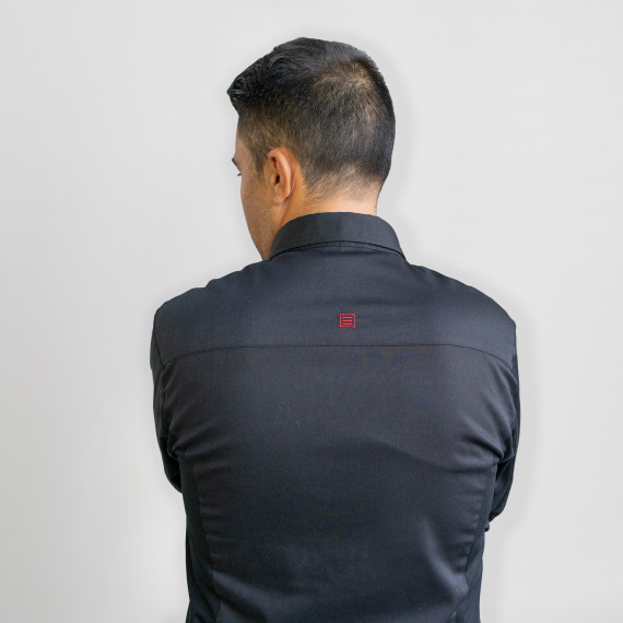 Unisex long sleeve kitchen jacket Forseti with central clip closure UNIFORMES GARY'S 930015
