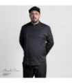 Unisex kitchen jacket with COOLMAX piqué fabric panels, long sleeves, ANUBIS UNIFORMS GARY'S 930006.