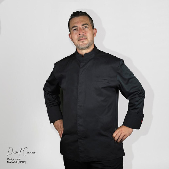 Veste de cuisine avec poche sur le côté gauche du poitrine modèle semi-ajusté AGNI UNIFORMES GARY'S 930011