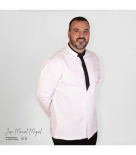 Veste Gastrochef modèle semi-ajusté en fibre T400 unisexe EREBO UNIFORMES GARY'S 930013