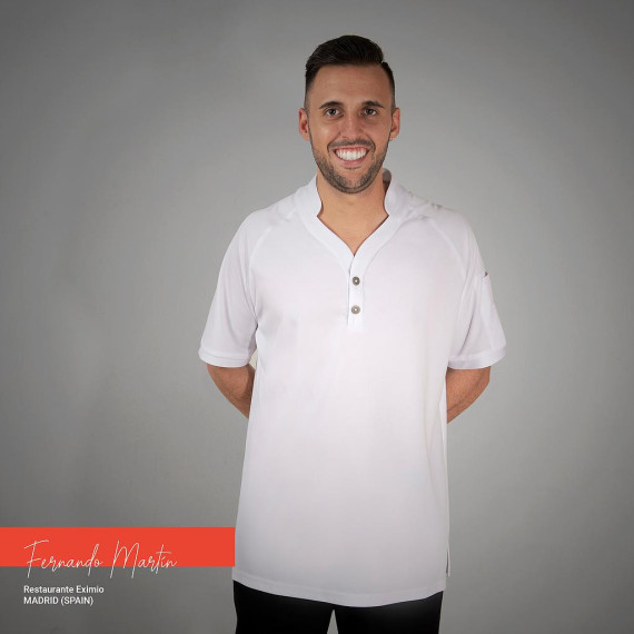 Polo de cocina manga corta tejido hidrófugo Unisex THOT UNIFORMES GARY'S 930003