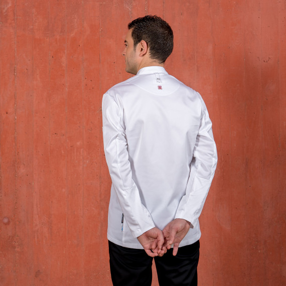 Giacca da cucina unisex con chiusura a clip in tessuto idrorepellente OSIRIS UNIFORMES GARY'S 930001