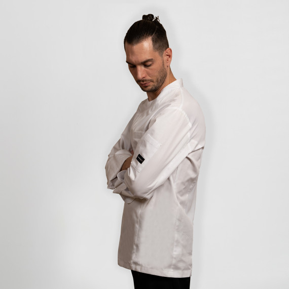 Gastrochef jacket with hidden snap buttons and chest pockets HERMES UNIFORMS GARY'S 932000