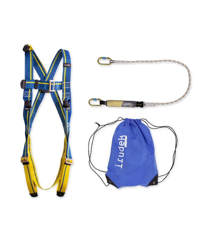 Kit antichute avec harnais Apeninos et absorbeur de corde semi-statique IRUDEK