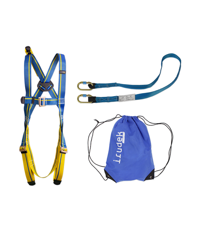 Kit anti-chute avec harnais light plus 1 et corde de raccordement Irudek Eco de l'Himalaya