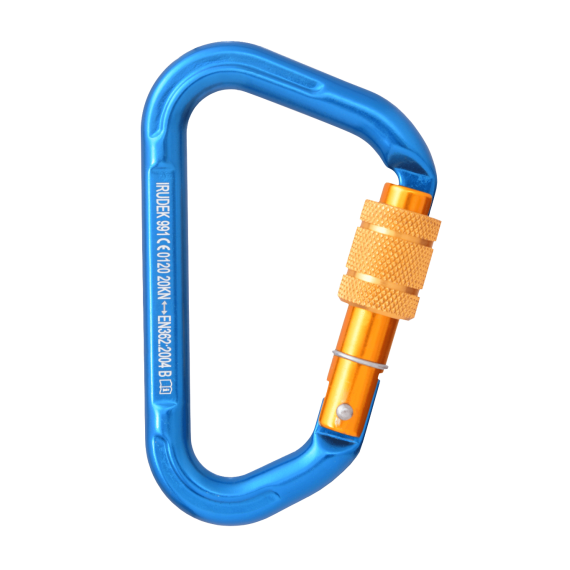 Carabiner de alumínio foiled com fecho automático Iudek 991 azul