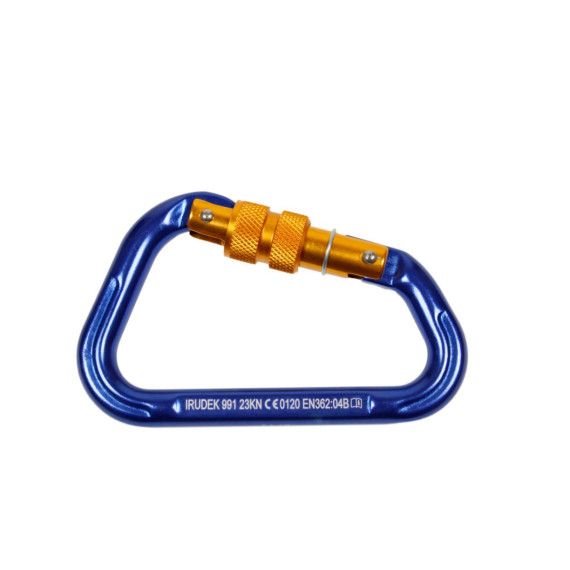 Carabiner de alumínio foiled com fecho automático Iudek 991 azul