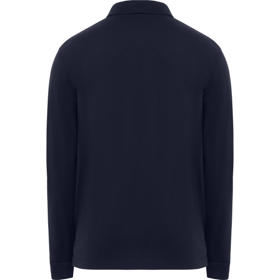 Langarm-Polo in Flammziegel-Gewebe Santana 9402