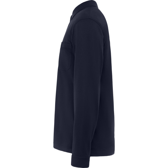 Langarm-Polo in Flammziegel-Gewebe Santana 9402