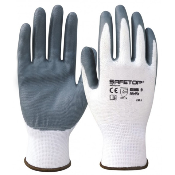 Luvas de Safetop de nitrilo sem costura nitri enjoar nitrifitpack-luve-sintético-nitrile-por-dúzia