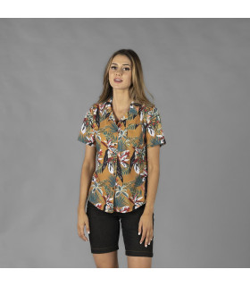 Camicia donna con scollo a risvolto hawaiano 210008