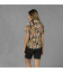 Camicia stampata stile hawaiano donna maniche corte, tessuto piano viscosa HAWAIANA UNIFORMI GARY'S 210008