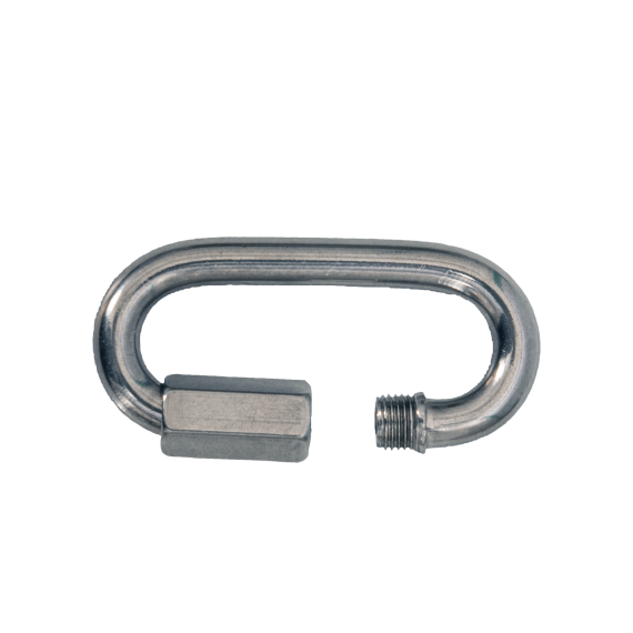 Stainless Steel Oval Link with Permanent Screw Closure Link Inox 10 MM
