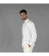 Chemise pour homme avec col mao et manches longues, en tissu chambray et coton NIAS UNIFORMES GARY'S 210009