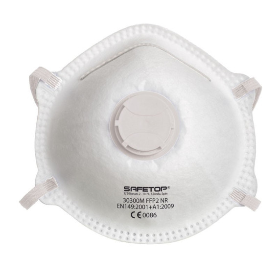 Mascarilla preformada válvula sin grapas FFP2 NR SERIE EMÉ, 30300M