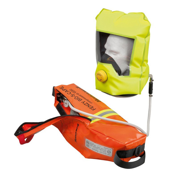 Máscara BIO-S-CAPE de aire comprimido con cilindro de acero 3 LT SAFETOP