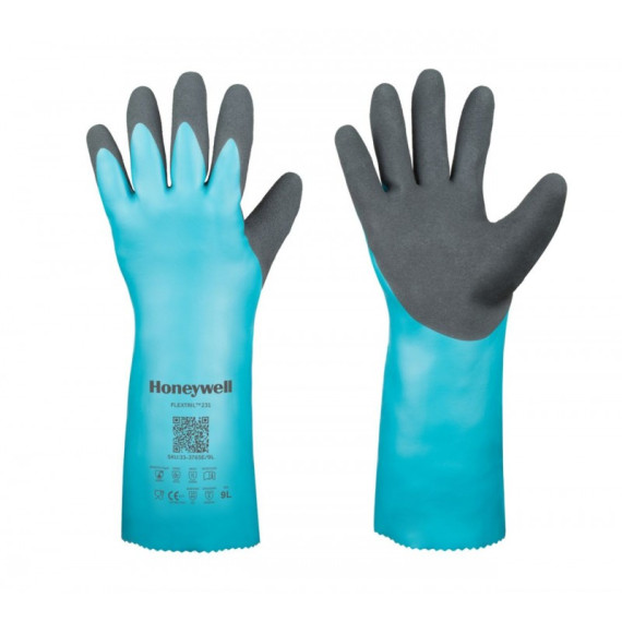Nitrilhandschuh mit Beschichtung für fortgeschrittenen chemischen Schutz FLEXITRIL SAFETOP Packung mit 12 Paaren