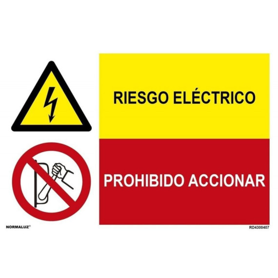 Risco elétrico de sinal combinado e ação proibida. Ref: RD4300407