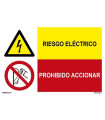 Sinal combinado risco elétrico, proibido acionar SEKURECO.