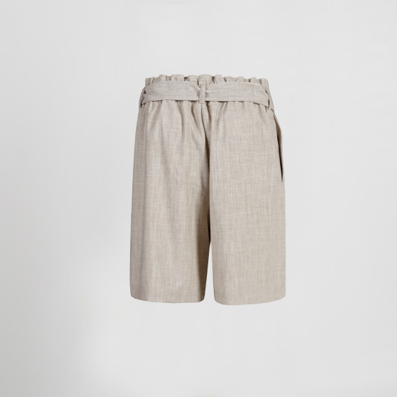 Bermuda femme pour l'hôtellerie avec détail de nœud couleur beige, en tissu plat UNIFORMES GARY'S 700023