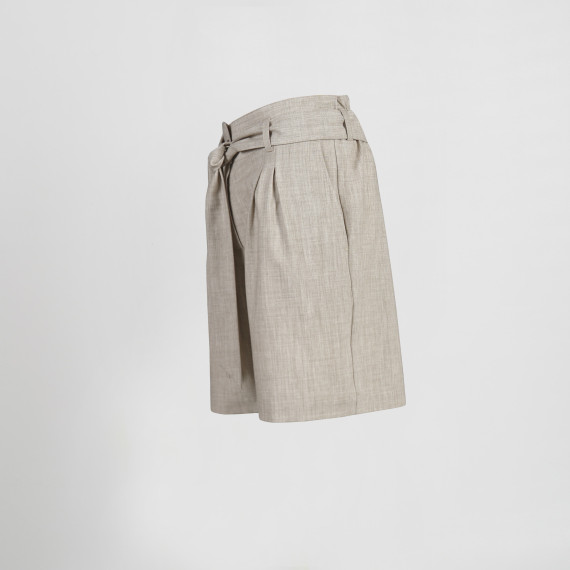Bermuda femme pour l'hôtellerie avec détail de nœud couleur beige, en tissu plat UNIFORMES GARY'S 700023