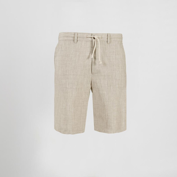Bermuda de homem com elástico na cintura, bolsos de corte francês, tecido plano UNIFORMES GARY'S 700022