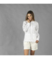 Guayabera für Frauen mit Hemdkragen, Taschen und langen Ärmeln aus glattem Stoff SUMATRA UNIFORMES GARY'S 210014