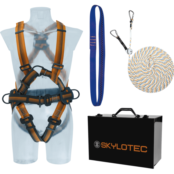 Fall protection kit for heights with retractable fall arrester SEKURECO