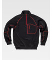 Black half-zip high-neck sweatshirt against the cold WORKTEAM C9800