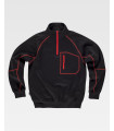 High neck sweater with black half zipper against cold WORKTEAM C9800