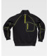 Sweat à col montant avec demi-zip couleur noire contre le froid WORKTEAM C9800.