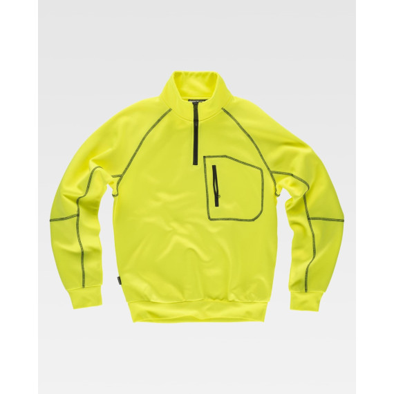 High Visibility fluoride sweater against the cold WORKTEAM