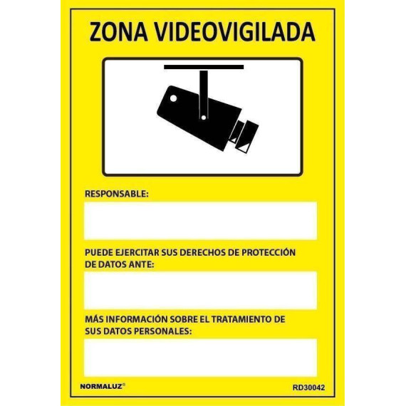 SEÑAL ZONA VIDEOVIGILADA - SEÑAL ZONA VIDEO VIGILADA