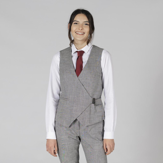 Gilet da lavoro donna con fibbia in tessuto Cheviot GARY'S