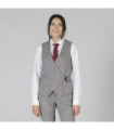 Women's work vest with buckle in Cheviot fabric GARY'S