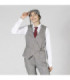 Women's work vest with buckle in Cheviot fabric GARY'S