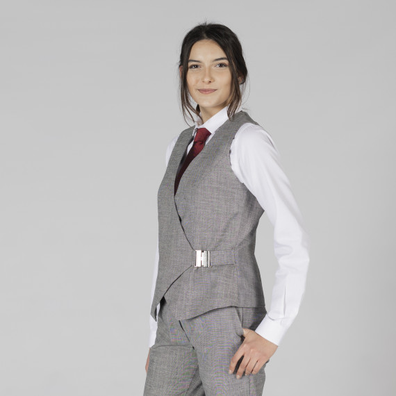 Gilet da lavoro donna con fibbia in tessuto Cheviot GARY'S