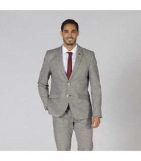 Americana da lavoro per uomo a 2 bottoni Slim Fit Cheviot GARY'S