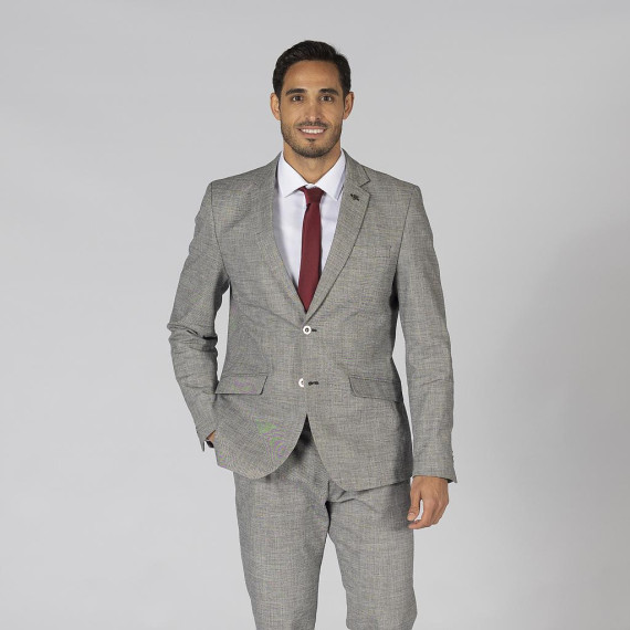 Amerikanische Arbeitsjacke für Männer mit 2 Knöpfen Slim Fit Cheviot GARY'S