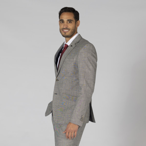 Men's 2-Button Slim Fit Cheviot Work Jacket GARY'S