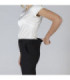 Pantalon femme avec élastique à l'arrière, taille moyenne GARY'S