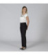 Women's pants with rear elastic, mid-rise GARY'S