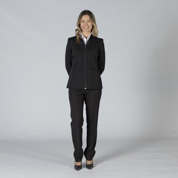 Women's American-style sweater with zipper and chimney collar TRIVIAL GARY'S