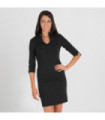 Robe pour femme à manches 3/4, avec col cheminée GARY'S
