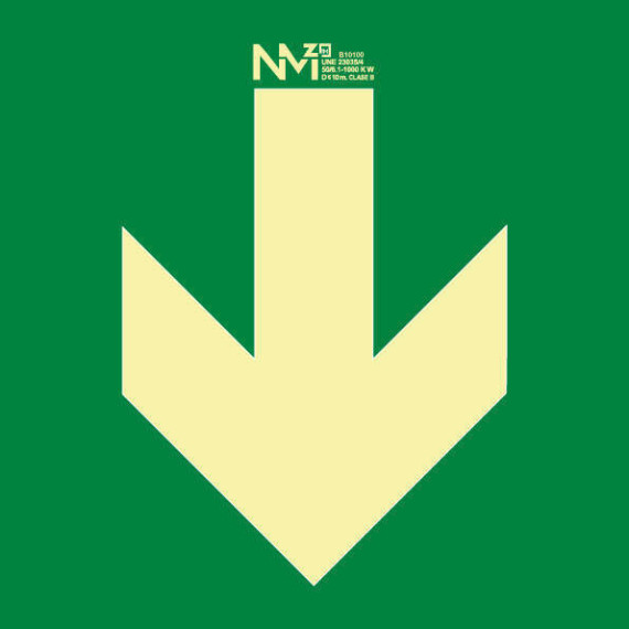 Emergency Sign Right Arrow Luminescent Sekureco Skrc