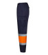 Bicolor multi-pocket high visibility pants with pleats VELILLA Series 303003