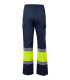 Pantalón bicolor multibolsillos alta visibilidad con pliegues VELILLA Serie 303003
